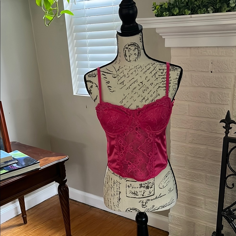 SINCERELY JULES Pink Lace Bustier Top or corset… never worn